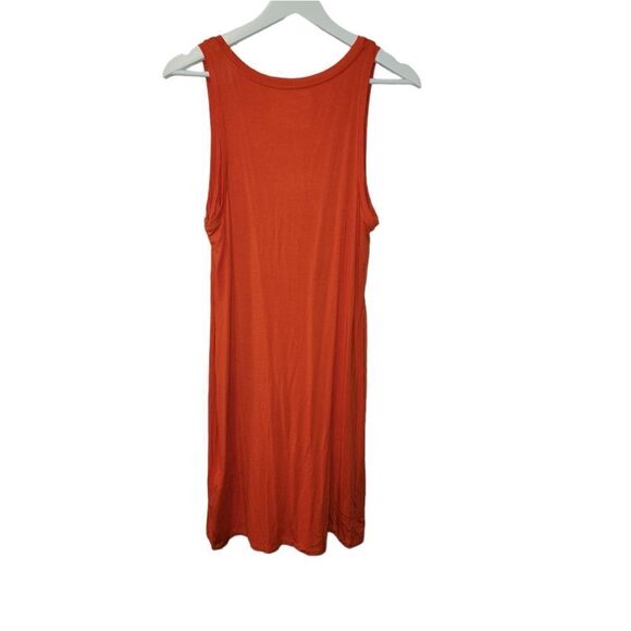 NWT Daily Ritual Women Lightweight Jersey SlimFit Tank Mini Dress Rust Orange L - Picture 9 of 11